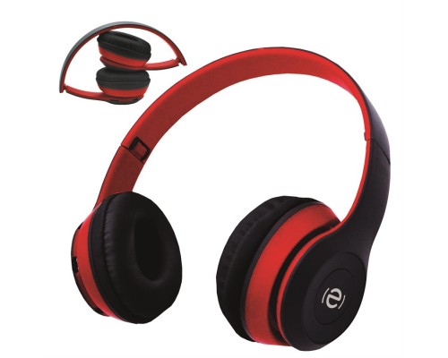 Casque Bluetooth ESCAPE BTS60 mains libres noir et rouge